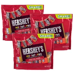 HERSHEY'S Miniatures Dark Chocolate Candy Assortment, 9 oz, 3 Pack