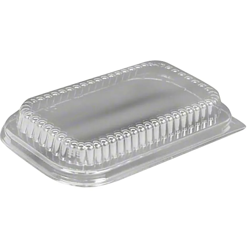 HFA Plastic Lids For 1 Lb Loaf Pans, Clear, Carton Of 200