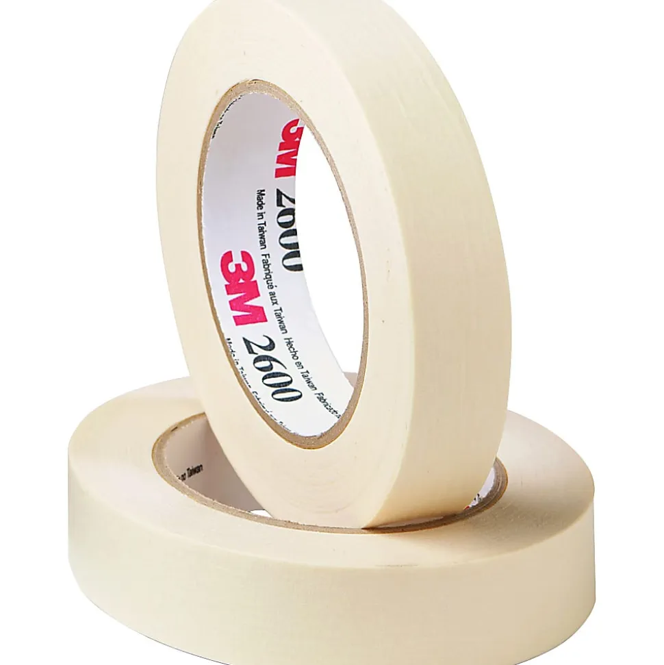 Highland Economy Masking Tape - 60 yd x 1"x 4.4 mil Thickness - 3" Core - Tan - Rubber Backing - - 260024A