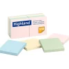 Highland™ Notes, 3 in x 3 in, 12 Pads, 100 Sheets/Pad, Assorted Pastel Colors