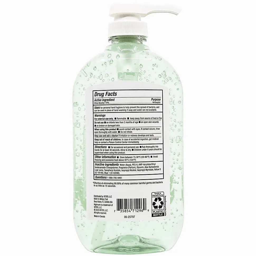 Highmark® Advanced Hand Sanitizer, Aloe, 32-Oz Bottle