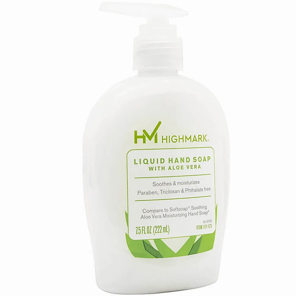 Highmark® Aloe Liquid Hand Soap, Floral Scent, 7.5 Oz, White