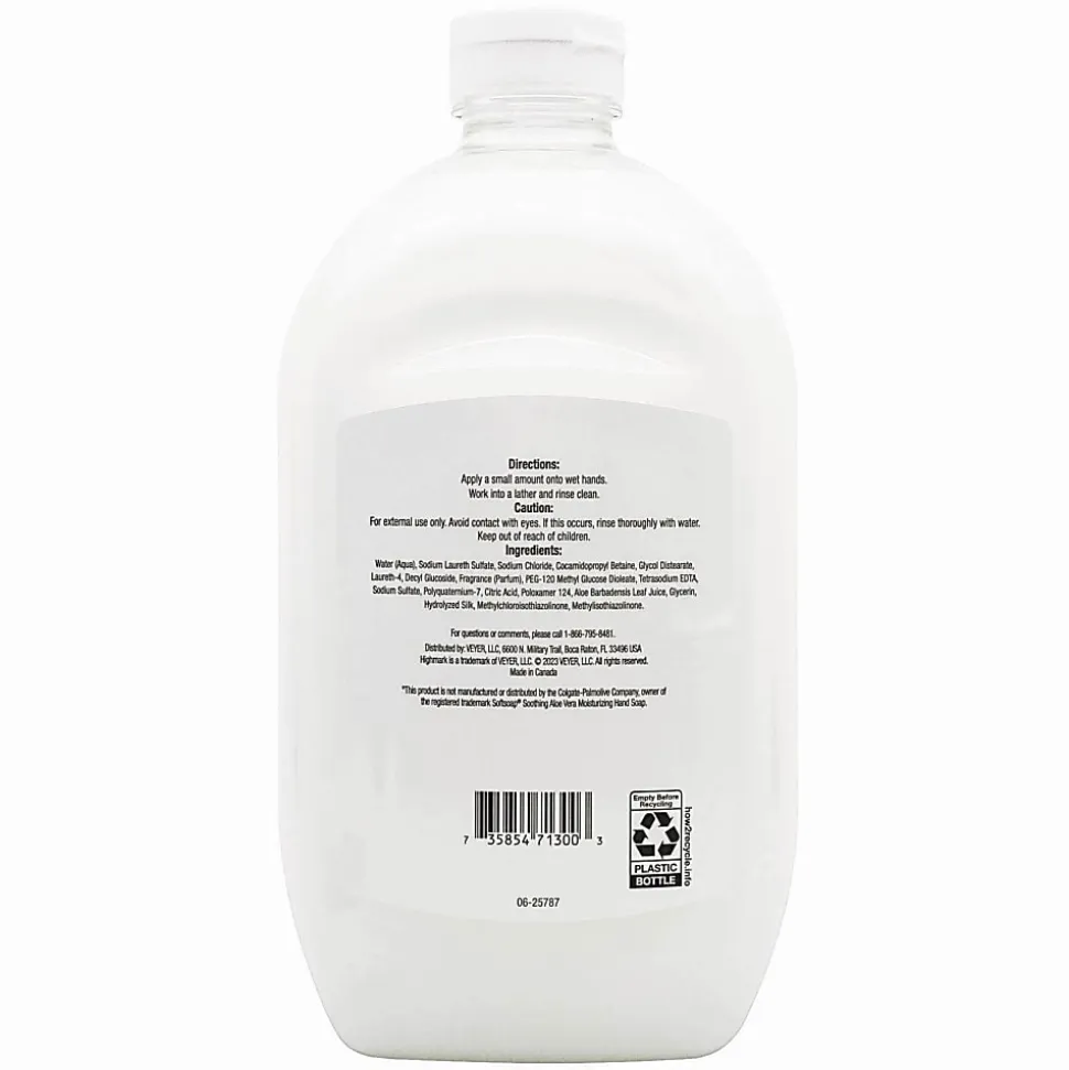 Highmark® Aloe Liquid Hand Soap, Floral Scent, 50 Oz Refill Bottle, White, Case Of 4 Bottles