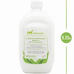 Highmark® Aloe Liquid Hand Soap, Floral Scent, 50 Oz Refill Bottle, White, Case Of 4 Bottles