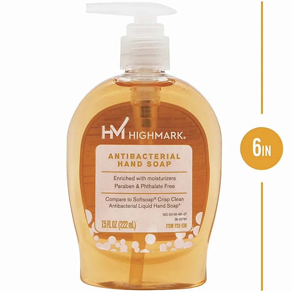 Highmark® Antibacterial Liquid Hand Soap, Clean Scent, 7.5 Oz, Orange