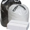 Highmark™ Draw And Tie Can Liners, 0.7 mil, 15 Gallons, 24" x 28", White, Box Of 300