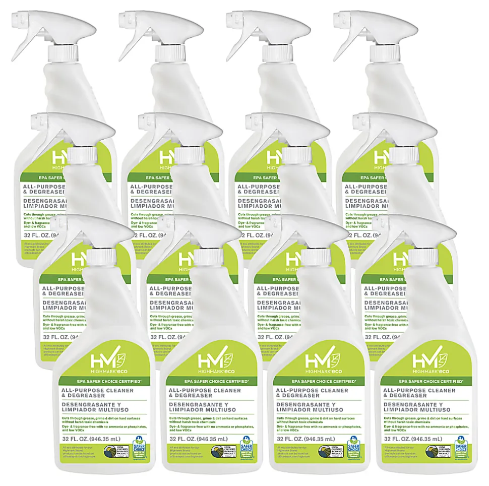Highmark® ECO All-Purpose Cleaner And Degreaser, 32 Oz, Case Of 12 Bottles