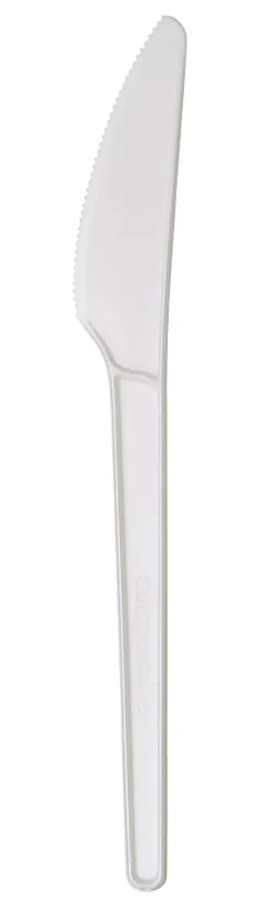 Highmark® ECO Compostable Knives, 6-1/2", White, Case Of 1,000