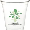 Highmark® ECO Compostable Plastic Cups, 12 Oz, Clear, Pack Of 50