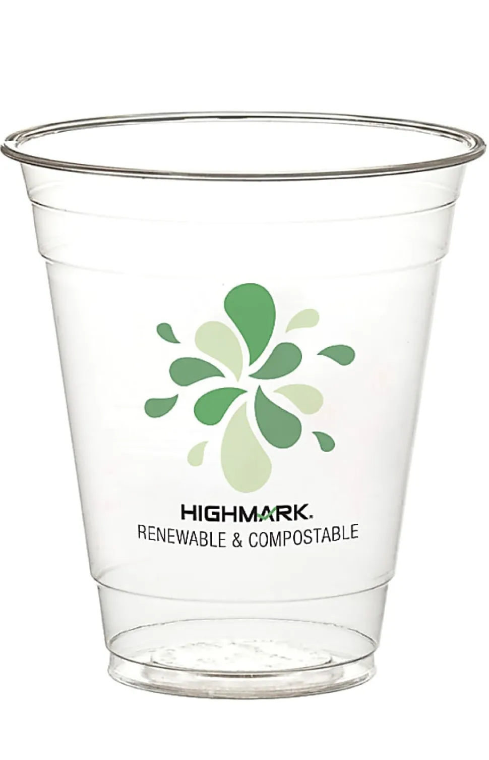 Highmark® ECO Compostable Plastic Cups, 12 Oz, Clear, Pack Of 50
