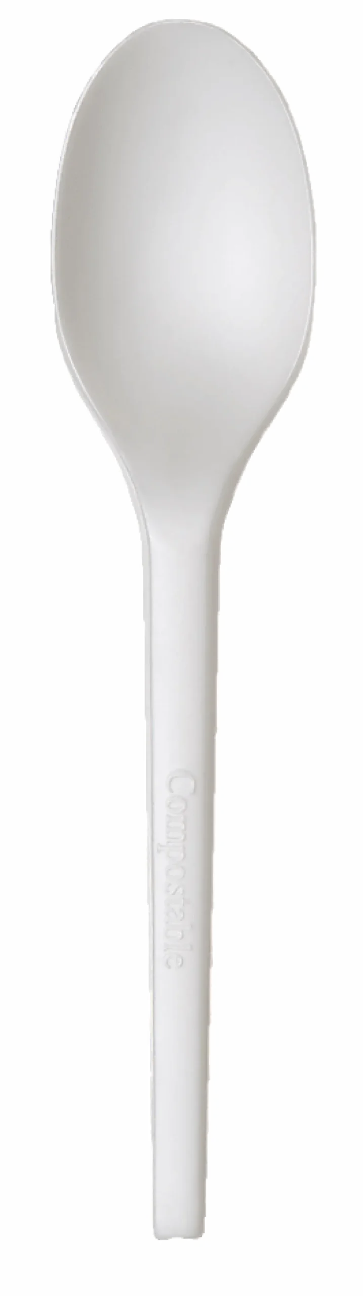 Highmark® ECO Compostable Spoons, 6-1/2", White, Pack Of 1,000