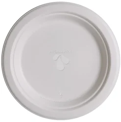 Highmark® ECO Compostable Sugarcane Paper Plates, 9", White, Pack Of 500