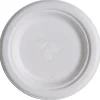 Highmark® ECO Compostable Sugarcane Paper Plates, 6", White, Pack Of 1,000