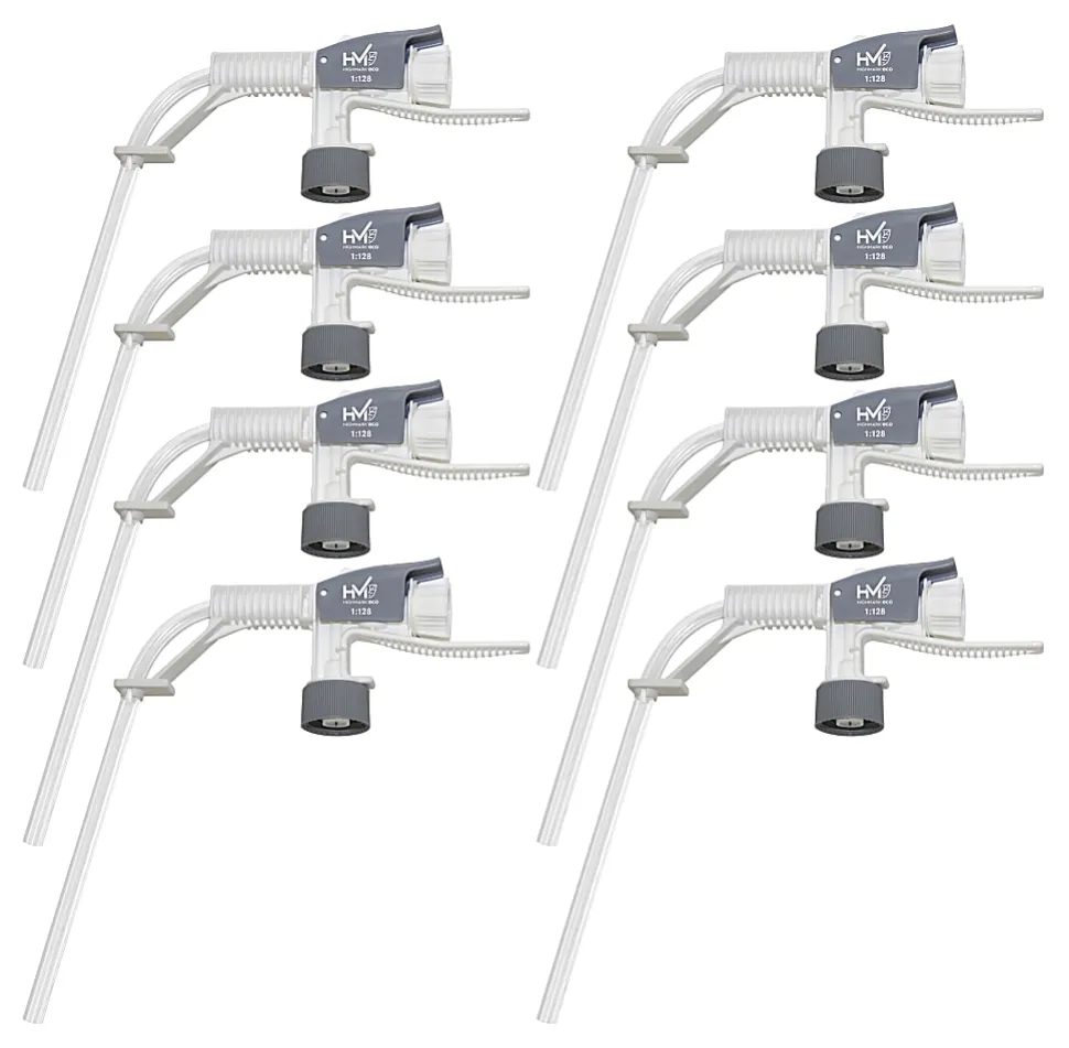 Highmark® ECO Dilution Gun, 1:128, 4”H x 1-1/2”W x 14”D, Gray/White, Set Of 8 Guns