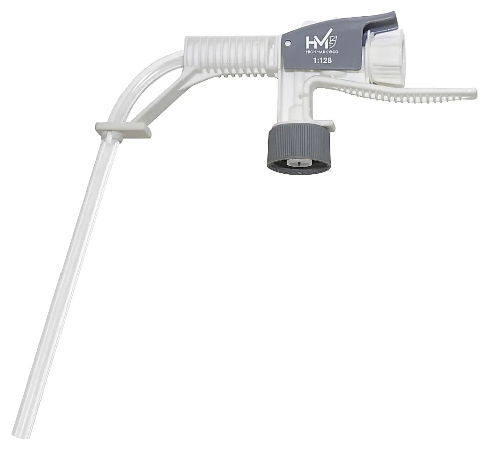 Highmark® ECO Dilution Gun, 1:128, 4”H x 1-1/2”W x 14”D, Gray/White