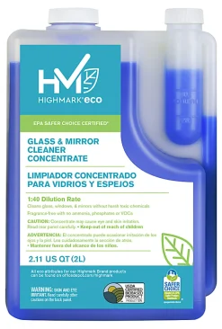 Highmark® ECO Glass And Mirror Cleaner Concentrate, 2 Liters, Case Of 4 Bottles