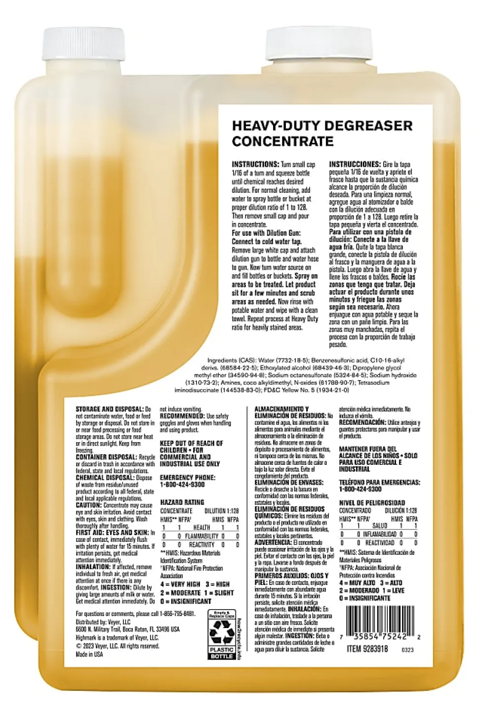 Highmark® ECO Heavy-Duty Degreaser Concentrate, 2 Liters