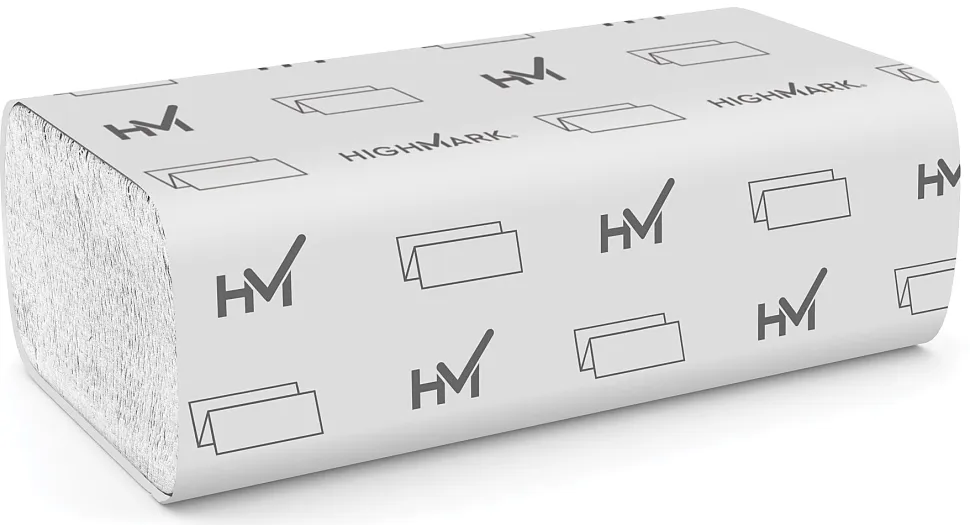 Highmark® ECO Multi-Fold 1-Ply Paper Towels, 100% Recycled, White, 250 Sheets Per Pack, Case Of 16 Packs