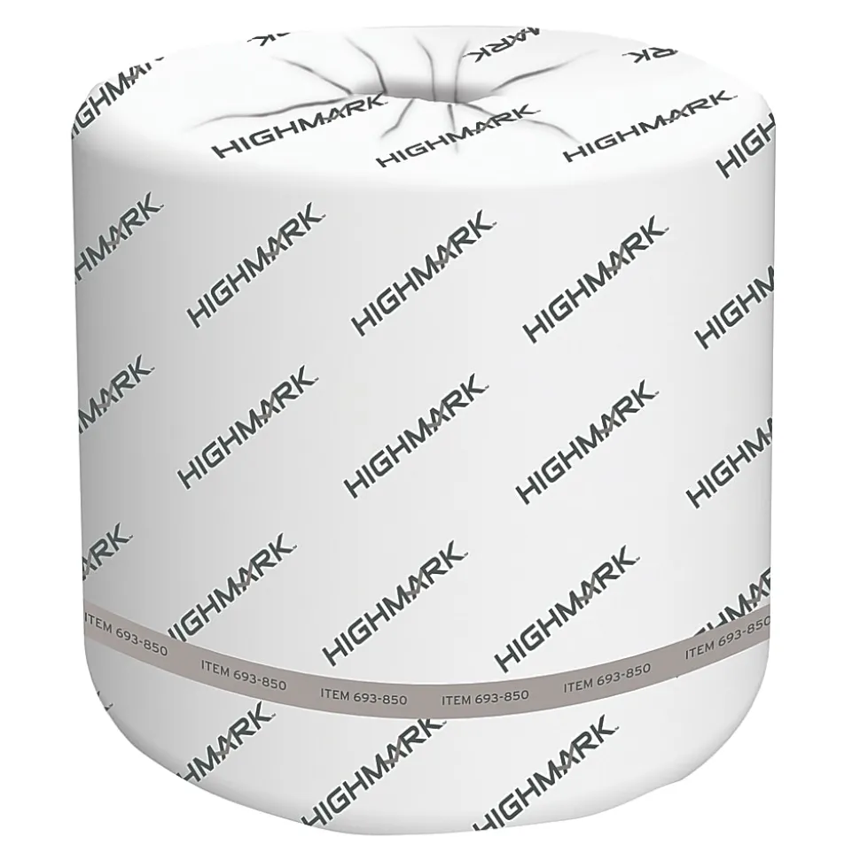 Highmark® ECO 2-Ply Toilet Paper, 100% Recycled, 550 Sheets Per Roll, Case Of 40 Rolls