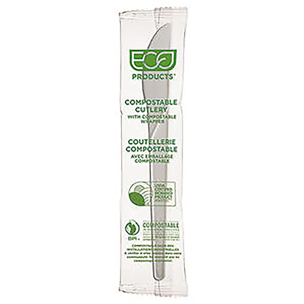 Highmark Eco Products Compostable Knives, 6", White, Pack Of 1,000 Knives
