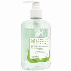 Highmark® Hand Sanitizer With Aloe, Floral Scent, 8 Oz, Green, Case Of 6 Bottles
