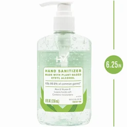 Highmark® Hand Sanitizer With Aloe, Floral Scent, 8 Oz, Green, Case Of 6 Bottles