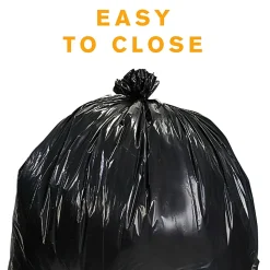 Highmark⢠Heavy Duty 0.9 mil. Extra-Large Trash Bags, 45 Gallon, 45" x 38.75", Black, Box Of 24