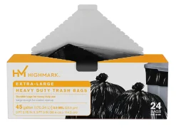 Highmark™ Heavy Duty 0.9 mil. Extra-Large Trash Bags, 45 Gallon, 45