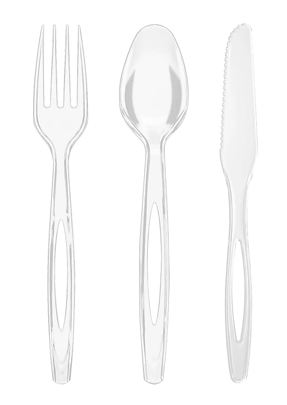 Highmark® Heavy-Duty Plastic Cutlery, Clear, Pack Of 192 Utensils