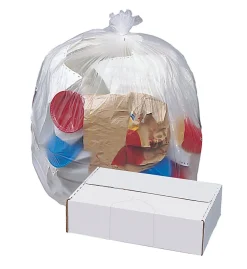 Highmark™ High-Density Can Liners, 0.63 mil, 16 Mic, 55 Gallons, 41" x 54", Natural, Box Of 200