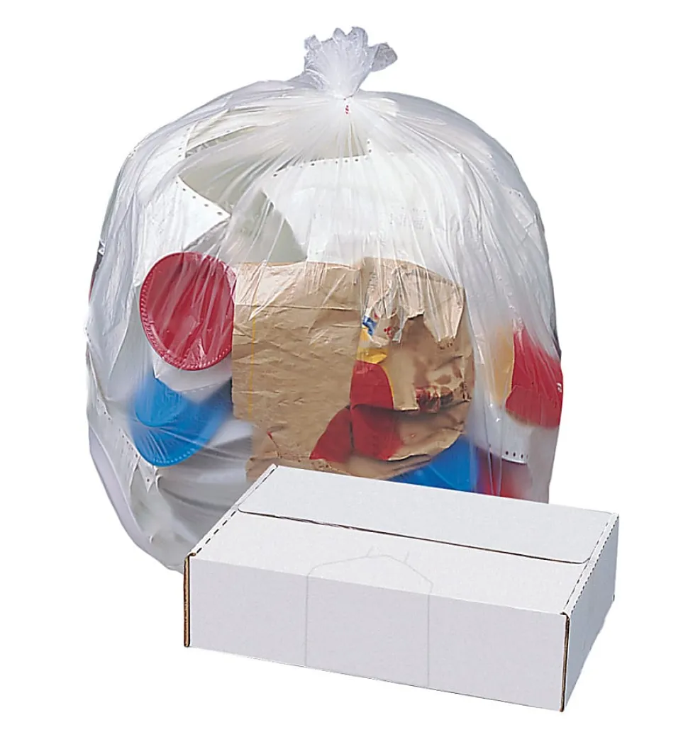 Highmark™ High-Density Can Liners, 0.63 mil, 16 Mic, 55 Gallons, 41" x 54", Natural, Box Of 200