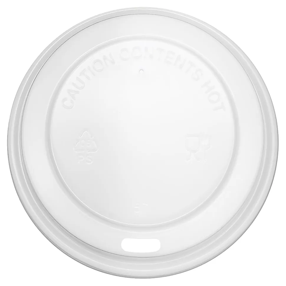 Highmark® Hot Coffee Cup Lids, White, Pack Of 500