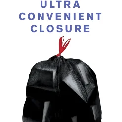 Highmark⢠Large Drawstring Trash Bags, 1.05 mil,  30 Gallon, Black, Box Of 25