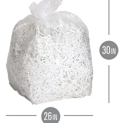 Highmark™ Large Shredder Bags, 15 Gallon, Clear, Box Of 25 Bags