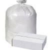 Highmark™ Linear Low Can Liners, 1.5-mil, 60 Gallons, 38" x 58", White, Box Of 100