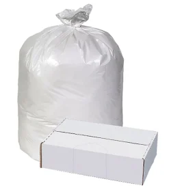 Highmark™ Linear Low Can Liners, 1.5-mil, 60 Gallons, 38" x 58", White, Box Of 100