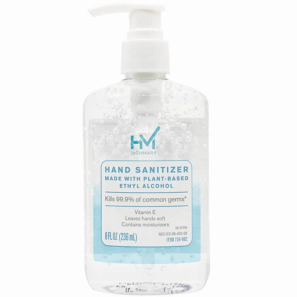 Highmark® Original Hand Sanitizer, Fresh Scent, 8 Oz, Clear, Case Of 6 Bottles