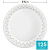 Highmark® Paper Plates, 8-3/4", Printed White, Pack Of 125