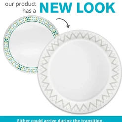 Highmark® Paper Plates, 8-3/4", Printed White, Pack Of 125