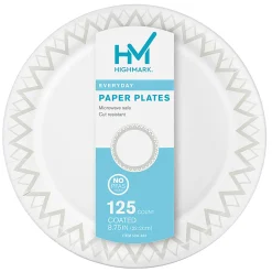 Highmark® Paper Plates, 8-3/4