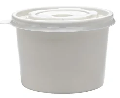 Highmark® Paper Soup Containers with Lids, Disposable Paper Food Cups, Ice Cream Cups Food Storage with Lids, 16 oz, White, Case Of 250