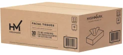 Highmark® 2-Ply Facial Tissue, Flat Box, White, 100 Tissues Per Box, Case Of 30 Boxes