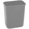 Highmark™ Rectangular Plastic Wastebasket, 6.5 Gallons, 15"H x 10"W x 14-1/4"D, Gray
