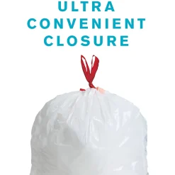 Highmark™ Tall 0.9 mil Drawstring Kitchen Trash Bags, 0.9mil, 13 Gallon, 27.375
