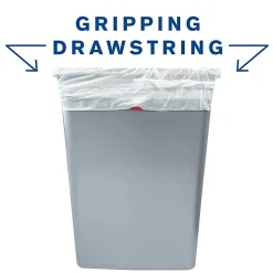 Highmark™ Tall 0.6 mil Drawstring Kitchen Trash Bags, 0.6 mil, 13 Gallon, 27.375