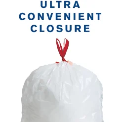 Highmark™ Tall 0.6 mil Drawstring Kitchen Trash Bags, 0.6 mil, 13 Gallon, 27.375