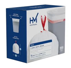 Highmark™ Tall 0.6 mil Drawstring Kitchen Trash Bags, 0.6 mil, 13 Gallon, 27.375