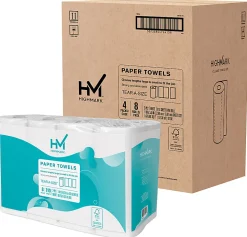 Highmark® Tear-A-Size® Kitchen 2-Ply Paper Towels, 5", White, 110 Sheets Per Roll, Pack Of 8 Rolls