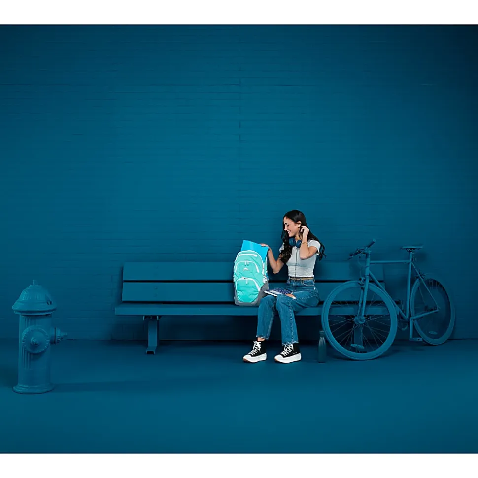 High Sierra Swoop Backpack With 17" Laptop Pocket, Aqua (Instore Version)