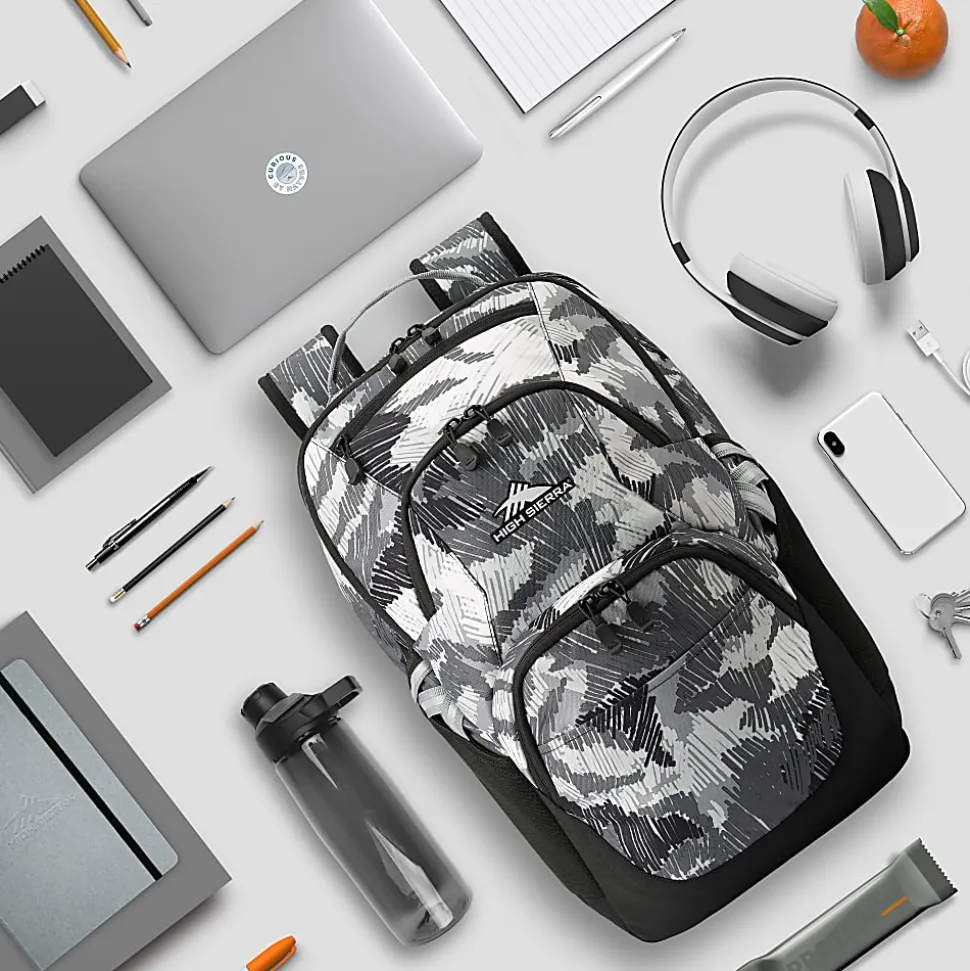 High Sierra Swoop Backpack With 17" Laptop Pocket, Camo